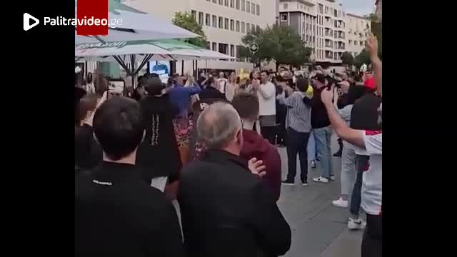 “ქართველები უკვე გერმანიაში, სტადიონთან არიან და ჰიმნს მღერიან“ - ამაღელვებელი კადრები [VIDEO]